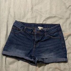 Cherokee darker wash jean shorts.